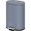 Image de HOMCOM Poubelle cuisine 6L, poubelle à pédale en métal avec seau intérieur, couvercle à fermeture douce, 24,5x21,5x29,5cm, gris