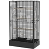 Image de PawHut Cage à oiseaux volière avec portes perchoirs cage pour canaris perruches perroquets 61 x 36,5 x 98 cm noir