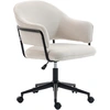 Image de HOMCOM Chaise bureau ergonomique, fauteuil de bureau avec hauteur réglable, pivotant 360°, 63 x 65 x 83-92 cm, crème