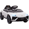 Image de AIYAPLAY Voiture électrique enfant véhicule électrique Lamborghini 12V télécommande 2,4G et 2 moteurs vitesse max. 4 km/h blanc