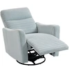 Image de HOMCOM Fauteuil inclinable, fauteuil de relaxation avec repose-pieds, pivotant à 360°, basculant, 82 x 90,5 x 101 cm, gris-bleu
