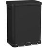 Image de HOMCOM Poubelle de cuisine à double compartiment 2 x 30L avec pédale en acier inoxydable, couvercle à fermeture douce, noir