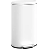 Image de HOMCOM Poubelle cuisine 30L, poubelle à pédale, seau intérieur amovible, couvercle à fermeture douce, 36,5x31x61cm, blanc
