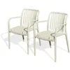 Image de Lot de 2 fauteuils de jardin - CITY GARDEN - Tiago-FT - Empilable - Sable