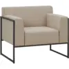 Image de Fauteuil Ruben en Acier et Tissu Recyclé Métal / Tissus