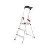 Image de Escabeau sécurisé pliable en aluminium 3 marches ultra léger Hailo L60