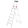 Image de Escabeau sécurisé pliable en aluminium 6 marches ultra léger Hailo L60