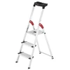 Image de Escabeau sécurisé pliable en aluminium 3 marches extra larges Hailo ProfiStep XXL