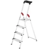 Image de Escabeau sécurisé pliable en aluminium 4 marches extra larges Hailo ProfiStep XXL