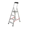 Image de Escabeau professionnel pliable en aluminium 4 marches larges Hailo Alu Pro