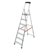 Image de Escabeau professionnel pliable en aluminium 7 marches larges Hailo Alu Pro