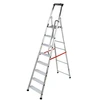 Image de Escabeau professionnel pliable en aluminium 8 marches larges Hailo Alu Pro