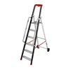 Image de Escabeau professionnel de chantier roulant pliable en aluminium 6 marches Hailo