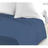 Image de LOVELY HOME Drap plat - 240 x 300 cm - 100% coton - Bleu