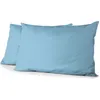 Image de Lot de 2 taies d'oreiller - HOME LINGE PASSION - HP72089 - Microfibre 82 g - 50 x 70 cm - Bleu ciel
