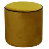 Image de Pouf rond tissu velours Léo