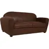 Image de Canapé microfibre aspect cuir vieilli Owen
