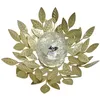 Image de Nenuphar solaire GALIX G4495 - Metal, Or et Verre craquelé - 7 Lumens - 26 cm