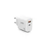 Image de SECTEUR 65W TYPE C GAN AVEC 1 PORT USB-C 45W + 1 PORT USB-A 18W CHARGE RAPIDE WHITE
