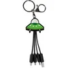 Image de Cable Andy multi-connecteur USBA vers USBC/Micro/Light 15cm Soucoupe
