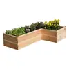 Image de Carré potager en bois forme L , Sympatik Bois / Métal