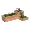 Image de Carré potager en bois 3 bacs et 3 niveaux 127cm, Vivik Bois / Métal