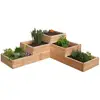 Image de Carré potager en bois 5 bacs et 3 niveaux, Volcanik Bois / Métal