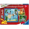 Image de Puzzle pour enfants 3x49 pieces Pokémon - Salameche, Bulbizarre et Carapuce - Des 5 ans - 3 posters inclus - 05586 - Ravensburger