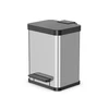 Image de Poubelle de tri sélectif 2 bacs à pédale 20L (9+9) Hailo Öko Duo Plus M Coloris - Inox