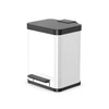 Image de Poubelle de tri sélectif 2 bacs à pédale 20L (9+9) Hailo Öko Duo Plus M Coloris - Blanc
