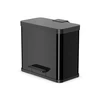 Image de Poubelle de tri sélectif 2 bacs à pédale 25L (17+9) Hailo Öko Duo Plus L Coloris - Noir