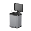 Image de Poubelle de cuisine à pédale 20L Hailo Öko Uno Plus M Coloris - Argent