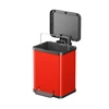 Image de Poubelle de cuisine à pédale 20L Hailo Öko Uno Plus M Coloris - Rouge