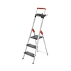 Image de Escabeau de sécurité pliable en aluminium 3 marches larges Hailo L100