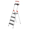 Image de Escabeau de sécurité pliable en aluminium 4 marches larges Hailo L100