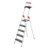 Image de Escabeau de sécurité pliable en aluminium 5 marches larges Hailo L100