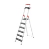 Image de Escabeau de sécurité pliable en aluminium 6 marches larges Hailo L100