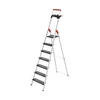 Image de Escabeau de sécurité pliable en aluminium 7 marches larges Hailo L100