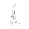Image de Echelle transformable pro 3 plans 3x6 échelons 3,8m/4,7m en aluminium Hailo ProfiLot