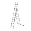 Image de Echelle transformable pro 3 plans 3x9 échelons 5,8m/6,6m en aluminium Hailo ProfiLot