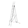 Image de Echelle transformable pro 3 plans 3x12 échelons 8,3m/9m en aluminium Hailo ProfiLot