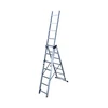 Image de Echelle transformable 3 plans 3x7 échelons 4,2m/5,1m en aluminium Hailo Hobby