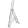 Image de Echelle transformable 3 plans 3x9 échelons 5,9m/6,7m en aluminium Hailo Hobby