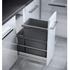 Image de Poubelle encastrable 2 bacs pour meuble coulissant 45L (38+7) Hailo Euro Cargo
