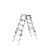 Image de Escabeau double accès professionnel télescopique 2x6 marches HAILO D100