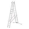 Image de Echelle transformable 2 plans 2x12 échelons 5,6m/6,6m en Aluminium Hailo S 110 Pro