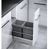 Image de Poubelle de cuisine tri sélectif 2 bacs encastrable 30L (15+15) Hailo Tandem