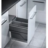 Image de Poubelle de cuisine tri sélectif 2 bacs encastrable 38L (21+17) Hailo Cargo