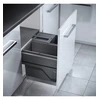 Image de Poubelle de cuisine tri sélectif 3 bacs encastrable 54L (28+13+13) Hailo AS Cargo
