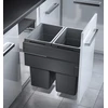 Image de Poubelle de cuisine encastrable 2 bacs 76L (38+38) Hailo AS Euro Cargo 500